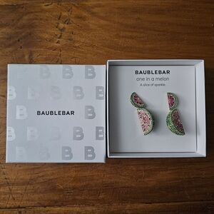 BaubleBar Pink and Green Slice Earrings